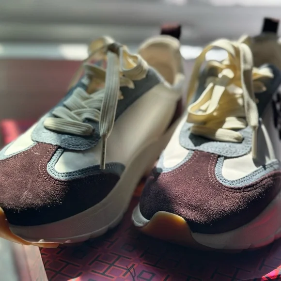 Tory Burch Good Luck Trainer white/plum size 5 - Picture 3 of 8